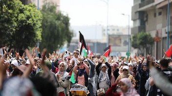 Fas'ta 'Büyük Dönüş Yürüyüşü'ne destek gösterisi